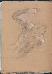 Verona Sketchbook : 右腕を上げた男性ヌード (32ページ)