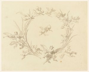 ドローイング、フレスコ画の研究、クイリナーレ宮殿、ローマ、1815〜16年 作： Francesco Manno