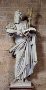 聖タデウス、フランチェスコ・モチ（1580-1654）による大理石彫刻、イタリア、オルヴィエートの大聖堂作品博物館 作： Francesco Mochi