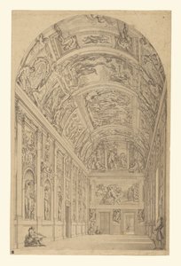 ローマ、ファルネーゼ美術館の眺め 作： Francesco Panini