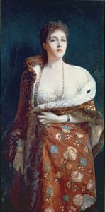 フォンディ公爵夫人の肖像 作： Francesco Paolo Michetti