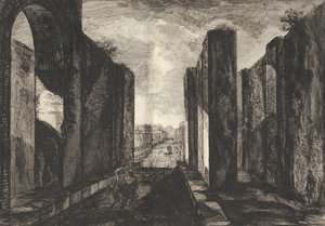 Antiquités de Pompeïa からのポンペイの街の内部の眺め、初演、アント...、1804 年。 作： Francesco Piranesi
