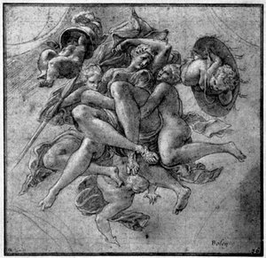 ユリシーズギャラリーのデザイン、フォンテンブロー、c1540s、1926 作： Francesco Primaticcio