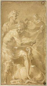 雄牛の犠牲 作： Francesco Primaticcio