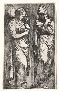 二人のローマ人女性 作： Francesco Primaticcio