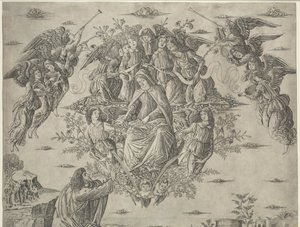聖母の被昇天c。 1495。 作： Francesco Rosselli