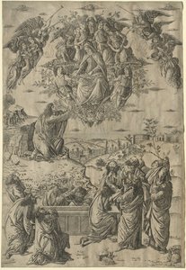 聖母の被昇天c。 1495。 作： Francesco Rosselli