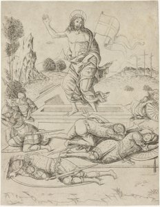 復活、聖母とキリストの生涯からプレート11 作： Francesco Rosselli