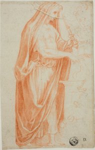 アンティークの後に犠牲祭壇におけるローマの司式者 作： Francesco Salviati