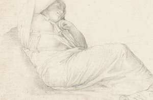 眠っている女性 作： Francesco Salviati
