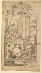 素描《最後の晩餐》1746-86年 作： フランチェスコ・サヴェリオ・メルゴロ