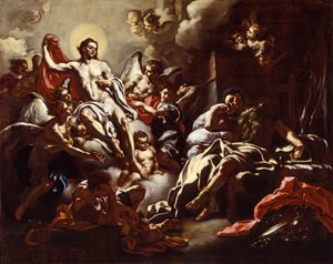 聖マルティンへの夢に現れたキリスト、1733年 作： Francesco Solimena