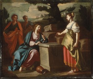 井戸でのキリストとサマリアの女 作： Francesco Solimena