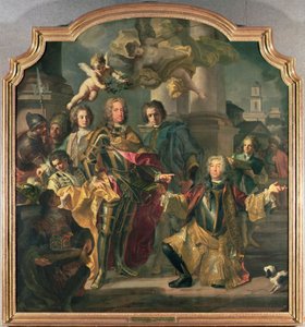 ガンダーカー伯爵アルタンがチャールズ6世（ハンガリーのシャルル3世）（1685-1740）に任せた 作： Francesco Solimena