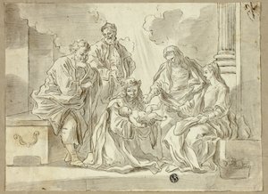 聖家族と聖人たち 作： Francesco Solimena