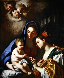 聖カタリナの神秘的な結婚」（油彩・キャンバス） 作： Francesco Solimena