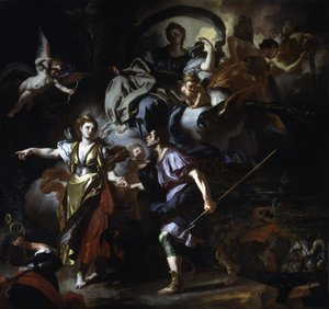 ディドとアエネアスの王室狩猟、1712-14年頃 作： Francesco Solimena