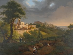 ベルガモのカナーレ、ボルゴの眺め 作： Francesco Trecourt