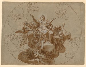 聖母昇天の天井のデザイン 作： Francesco Trevisani