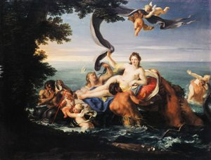 ガラテアの勝利、フランチェスコ・トレヴィサーニ（1656-1746）作、キャンバスに油彩。 作： Francesco Trevisani