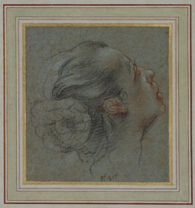 横顔の少女の頭 作： Francesco Vanni