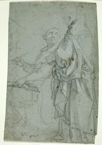 2つの教会法：聖餐式に関する論争の研究、1606-10 作： Francesco Vanni