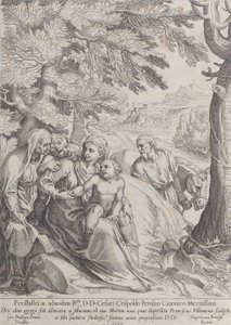 1597年、エジプトへの飛行中の残り。 作： Francesco Villamena