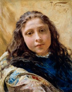 若い女の子の肖像画 作： Francesco Vinea