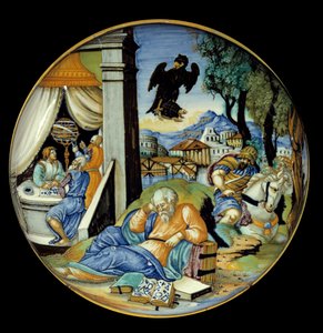 ローレグカット。運命のアレゴリー。ファイアンス。フランチェスコ・アヴェリ・ザント（1530/1540年頃活躍）作 作： Francesco Xanto Avelli