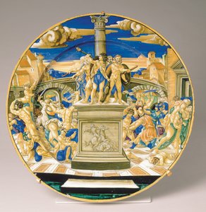幼児虐殺のプレート、c.1527-30（マヨリカ焼き） 作： Francesco Xanto Avelli