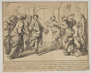 賢明で愚かな処女、1728。 作： Francesco Zuccarelli