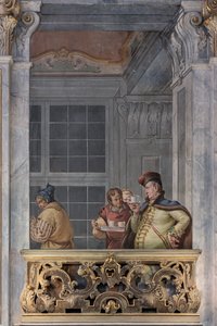 エントランス ホールまたはホワイエ (フレスコ画) 作： Francesco and Zugno Francesco Battaglioli