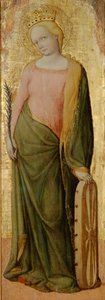 アレクサンドリアの聖キャサリン、c1443-1468 作： Francesco de Franceschi