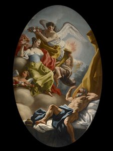 知恵と真実の寓意、1750年頃 作： Francesco de Mura