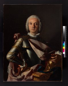 ジェームズジョセフO "マホニー伯爵、ナポリタン軍少佐の肖像。聖ヤヌリウスの騎士、1748 作： Francesco de Mura