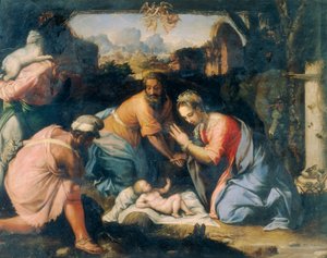 羊飼いの礼拝 作： Francesco de Rossi Salviati