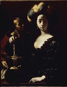 ユディットとホロフェルネの首（油彩・キャンバス 作： Francesco del Cairo