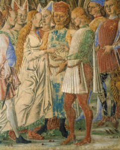 イタリア、フェラーラ、スキファノイア宮殿、今月のホール、フランチェスコ・デル・コッサ作の6月（1436-1478） 作： Francesco del Cossa