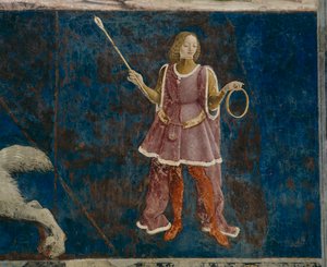 3月を監督する3人のデカンの1人、Il Salone dei Mesi、1470-99 作： Francesco del Cossa