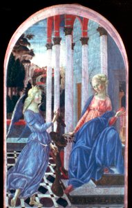 受胎告知、c1470-1472 作： Francesco di Giorgio Martini