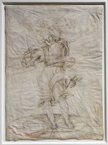 アトラス、1472-74年頃（羊皮紙にペン） 作： Francesco di Giorgio Martini