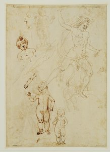 ヘラクレス;3人の子供たち;男性の頭は左を向いている... 作： フランチェスコ・ディ・シモーネ（宛名）