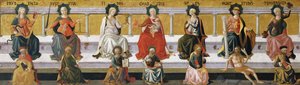 「7つの美徳」（慎重さ、正義、信仰、慈善、希望、強さ、節制） フランチェスコ・ディ・ステファノ・ペセリーノ（1422-1457）作、1450年頃 バーミンガム美術館、アラバマ州バーミンガム、アメリカ合衆国 ©DeAgostini/Leemage 作： Francesco di Stefano Pesellino