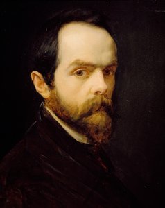 自画像（油彩・キャンバス 作： Francesco or Eugene Pescatori