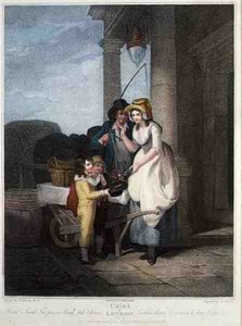"Round and Sound, Five Pence a Pound, Duke Cherries"、Anthony Cardon（1772-1813）が彫った「The Cries of London」のプレート8、Colnaghi & Co.