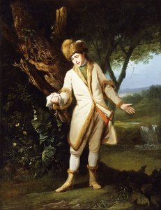 シンベリン第5幕、シーンIの「死後」としての俳優、ウィリアム・パウエル（1735-1769）の肖像 作： Francis (attr. to) Wheatley