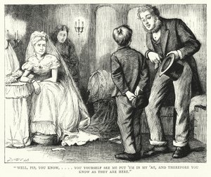 チャールズ・ディケンズの「Great Expectations」のイラスト（彫刻）。 作： Francis Arthur Fraser