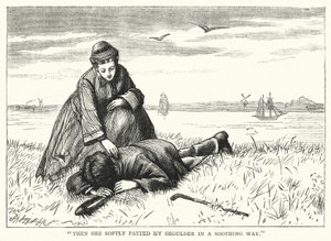 チャールズ・ディケンズの「Great Expectations」のイラスト（彫刻）。 作： Francis Arthur Fraser