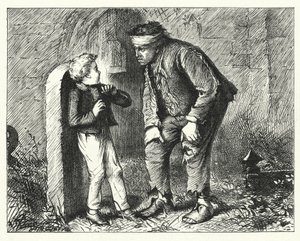 チャールズ・ディケンズの「Great Expectations」のイラスト（彫刻）。