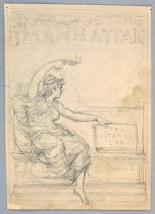 マンハッタンイラストレイテッド月刊誌表紙デザイン 作： Francis Augustus Lathrop